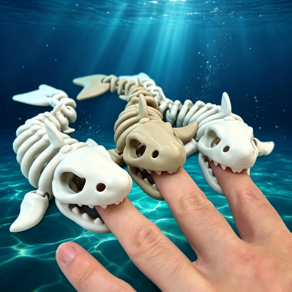 Aquarium Fish Cichlid - Скелет акулы для аквариума: подвижное украшение,
