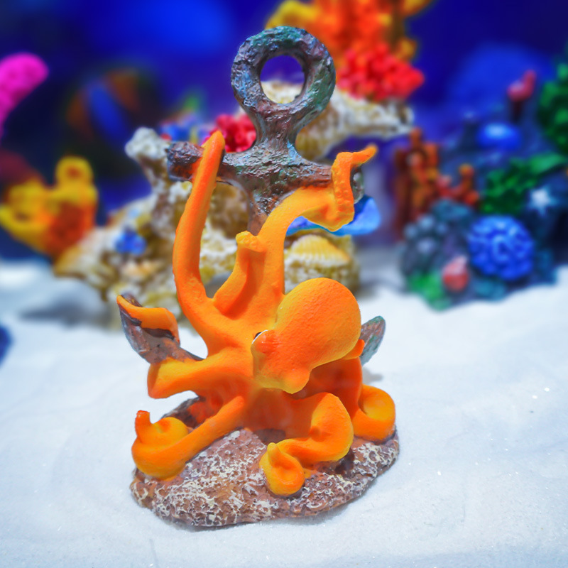 Aquarium Fish Monster - Ретро-декор из смолы для ландшафтного дизайна,