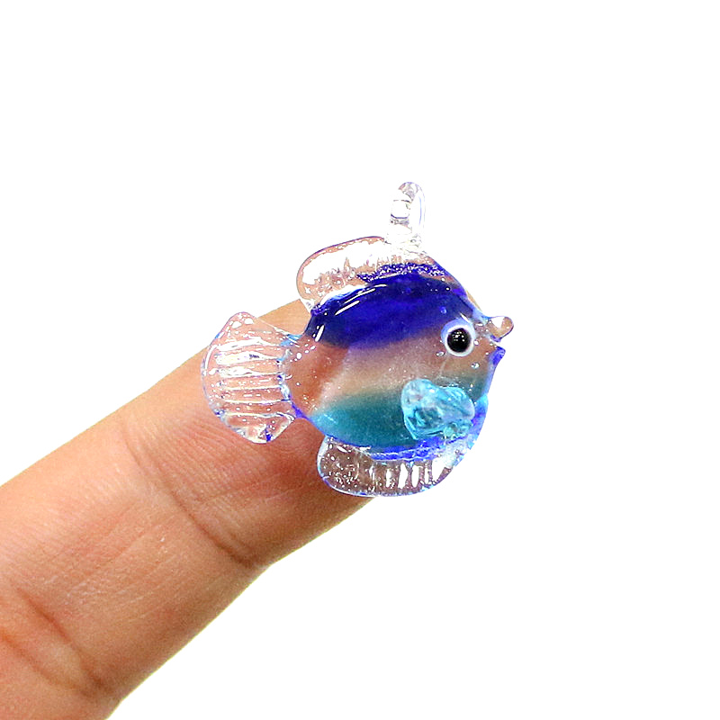 Aquarium Fish Japan - Две цветные мини-украшения из тропического стекла,