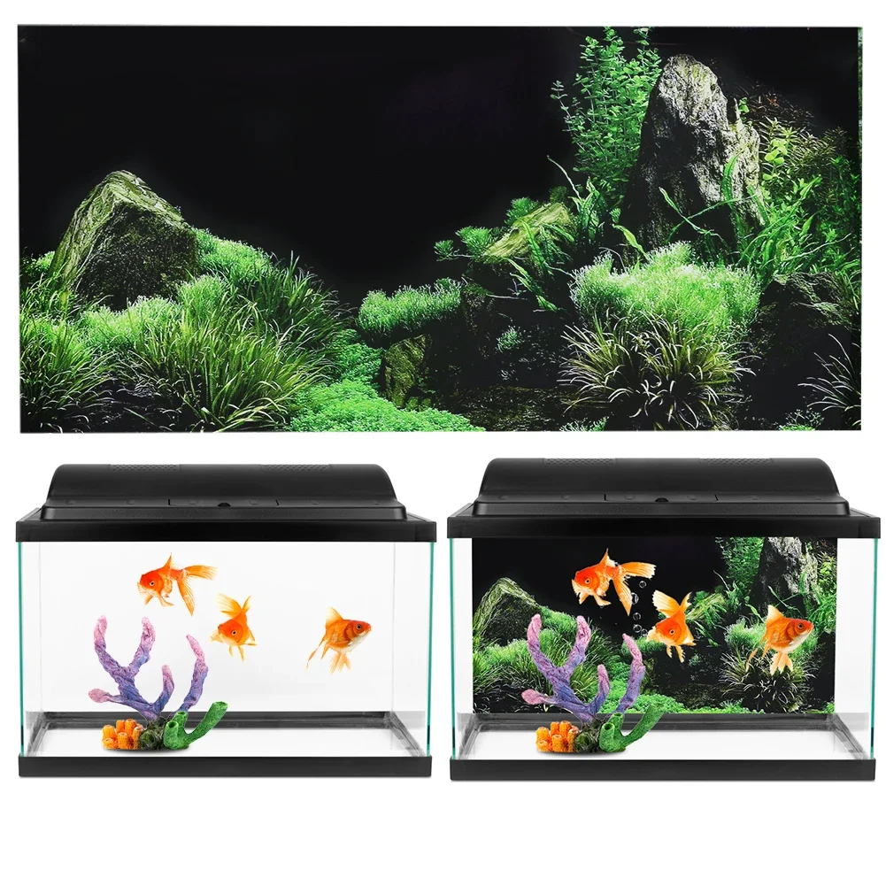 Фон для аквариума 3d наклейка  – обзор и цена Aquarium Fish Poster