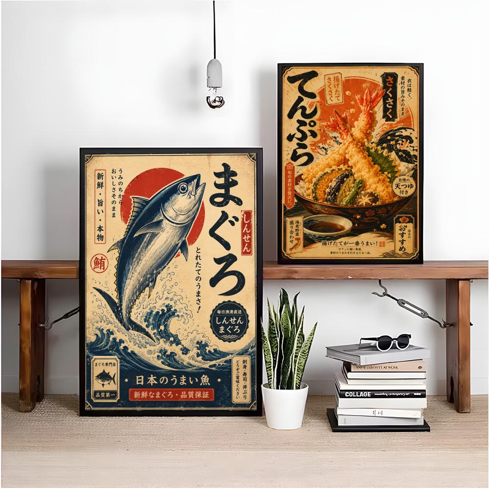 Винтажный японский постер с ка – обзор и цена Aquarium Fish Poster